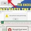 Khám phá nguyên nhân lỗi Microsoft Excel Cannot Paste the Data