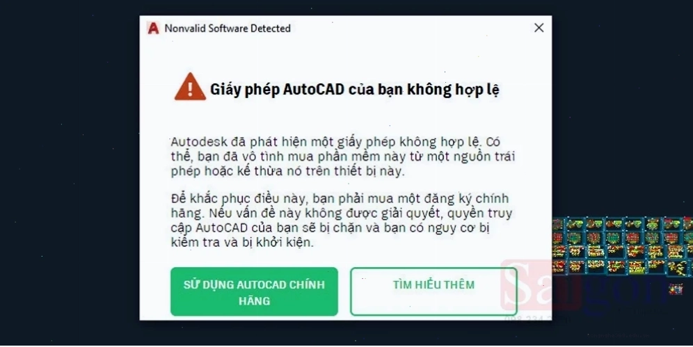 Autocad báo lỗi bản quyền, ảnh hưởng công việc thiết kế