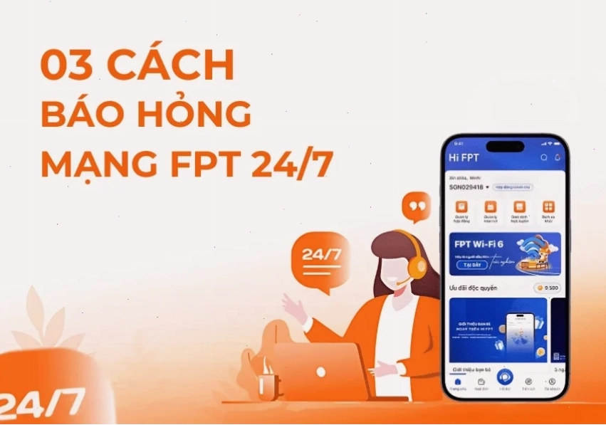 Báo hỏng mạng FPT, sửa mạng Wifi Internet FPT không kết nối