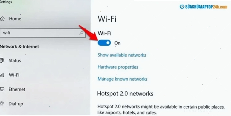 Bật lại WiFi trên Windows 7