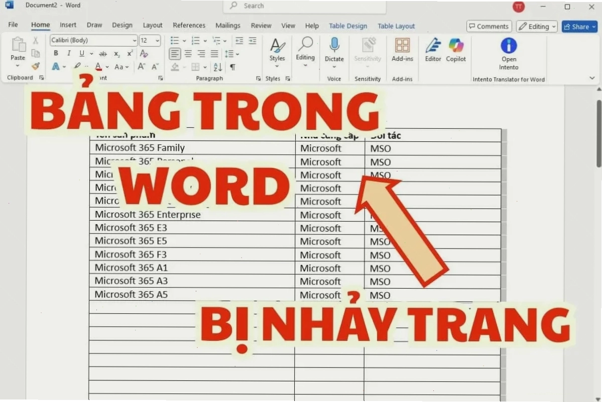 Cách khắc phục lỗi bảng trong Word bị nhảy trang đơn giản nhất