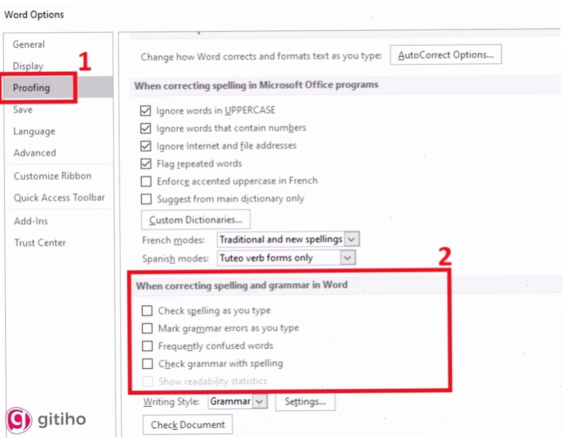 Cách khắc phục lỗi dính chữ đối với Word 2010, 2013, 2016, 2019 (2)