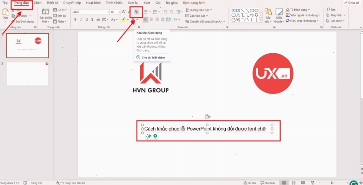 Cách khắc phục lỗi PowerPoint không đổi được font chữ