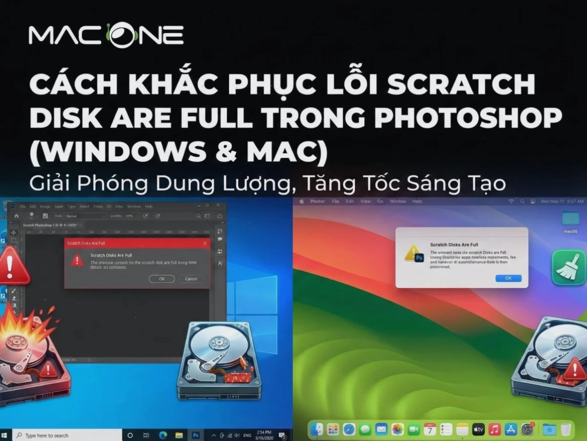 Cách khắc phục lỗi Scratch Disk Are Full trong Photoshop