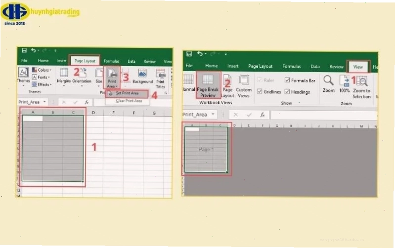 Cách kiểm tra và thiết lập lại trang in trong Excel