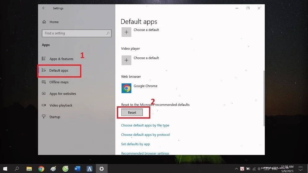 Cách sửa lỗi Open with đưa file về định dạng ban đầu bằng Choose another app