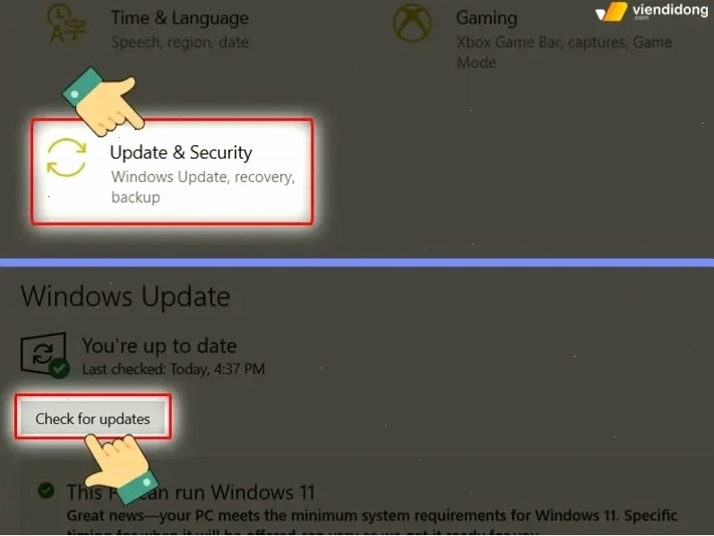 Cập nhật Windows để sửa lỗi không mở được ứng dụng
