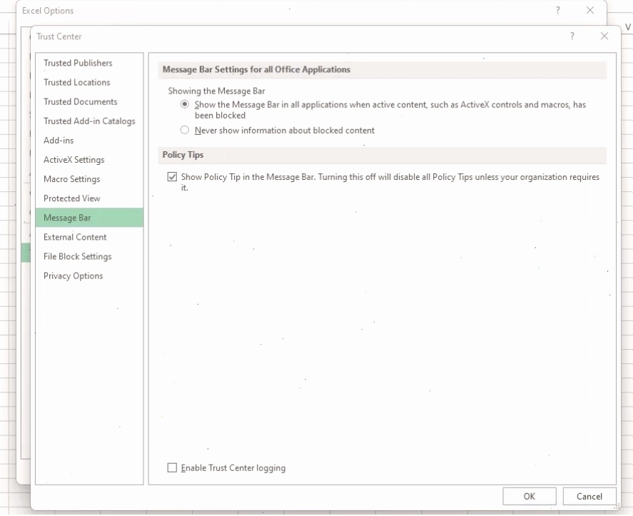 Cấu hình Trusted Location để khắc phục lỗi protected view trong excel 2010