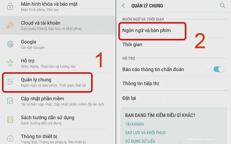 Chọn Ngôn ngữ và bàn phím trên điện thoại Redmi