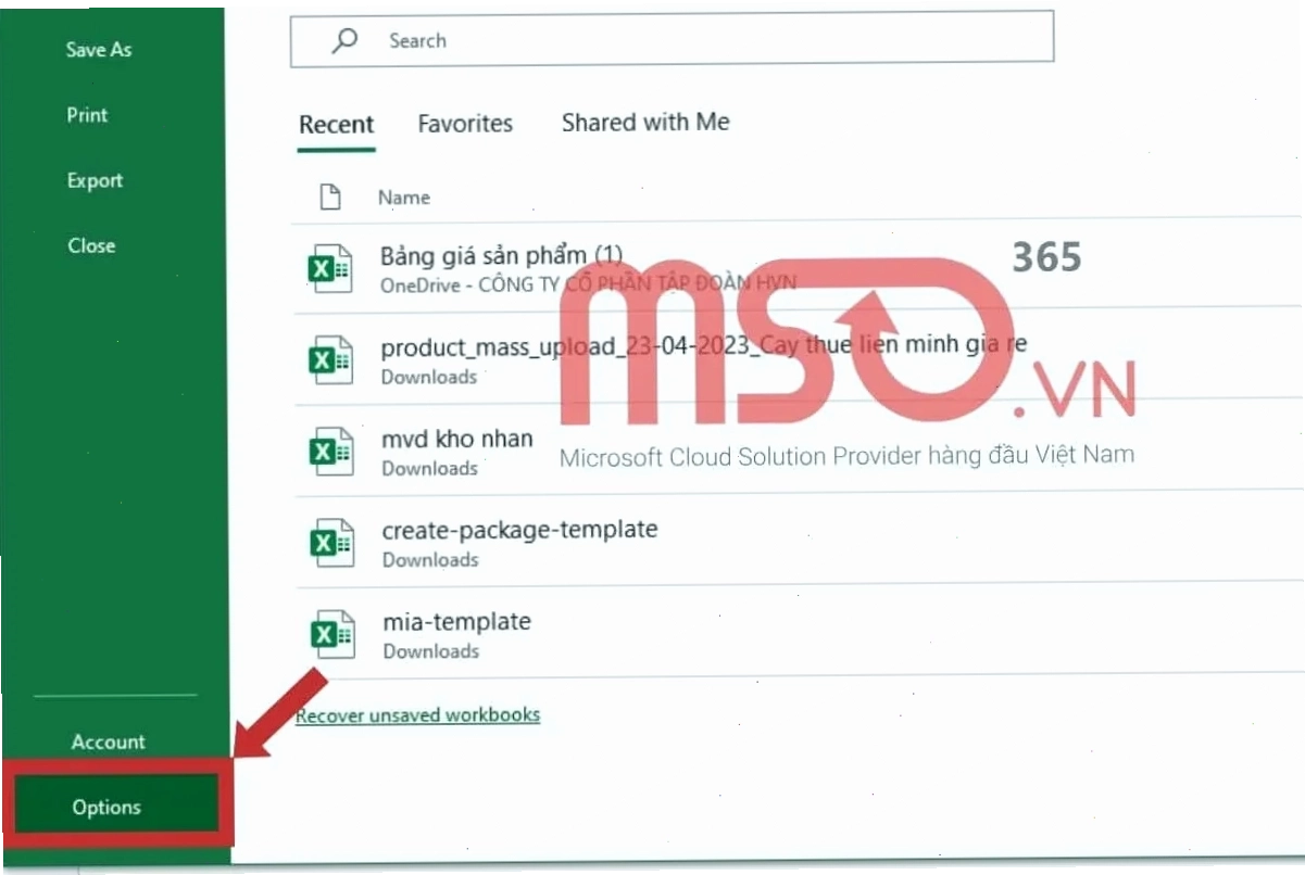 Chuyển dấu phẩy thành dấu chấm trong Excel trên phần mềm Excel