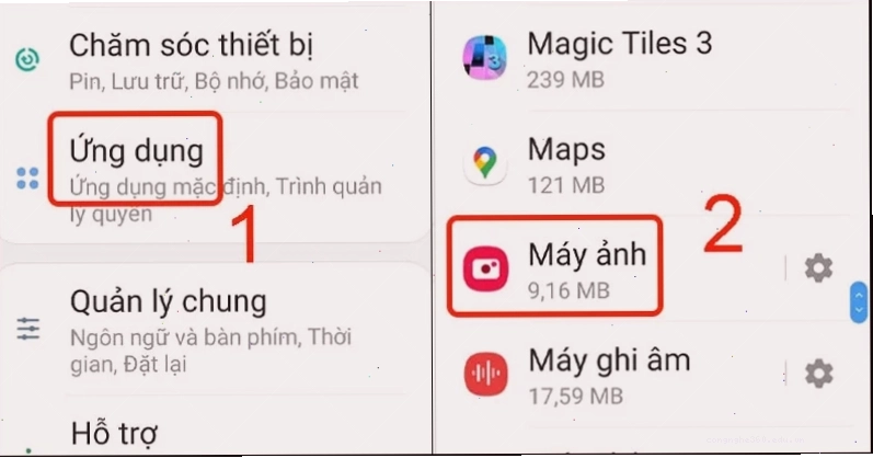 Đặt lại ứng dụng Máy ảnh để khắc phục lỗi