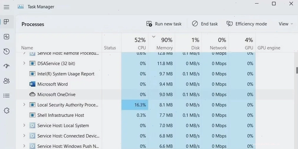 Đóng chương trình bằng Task Manager để sửa lỗi không kéo thả được file trên Windows 11