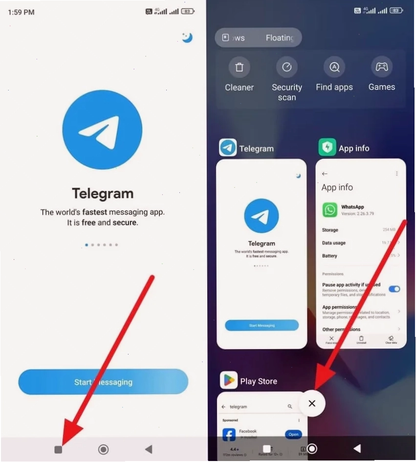 Đóng ứng dụng Telegram để khắc phục lỗi quá nhiều lần thử