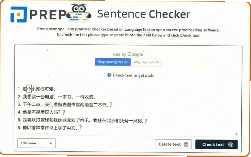 Giao diện App LanguageTool kiểm tra ngữ pháp