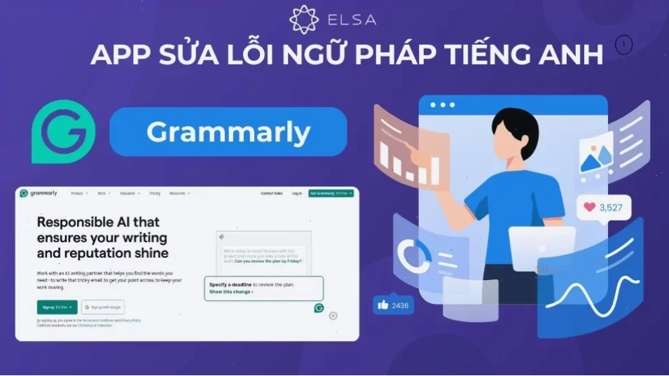 Grammarly là công cụ kiểm tra ngữ pháp mạnh mẽ, tích hợp trí tuệ nhân tạo