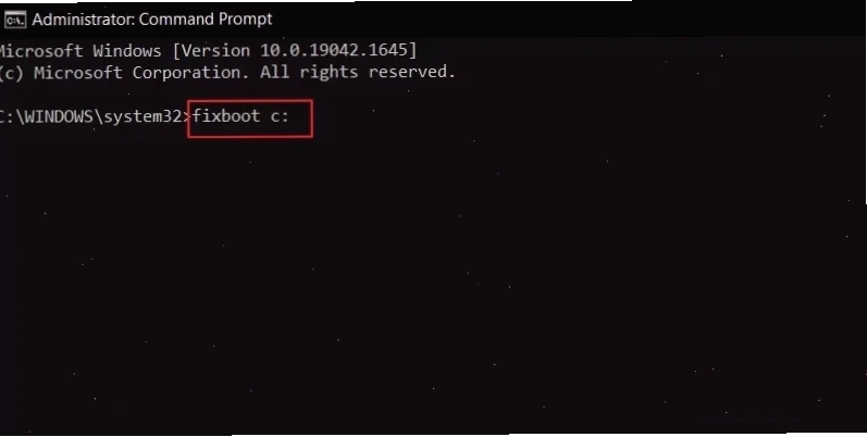 Hoàn thiện quá trình sửa lỗi automatic repair bằng Command Prompt