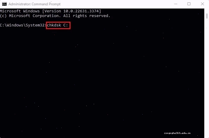 Hướng Dẫn Sử Dụng CHKDSK (Check Disk) Từ Command Prompt