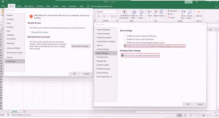 Kích Hoạt Macro Trong Cài Đặt Excel