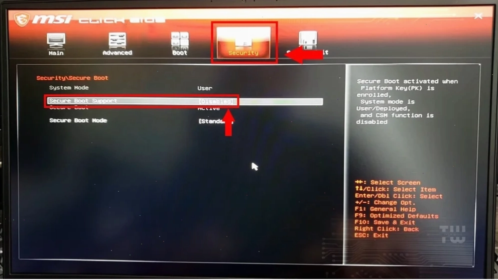 Kích hoạt Secure Boot trong cài đặt BIOS