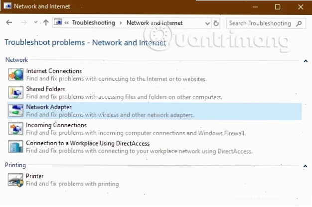 Kiểm tra dây cáp mạng để sửa lỗi mạng chấm than Win 10
