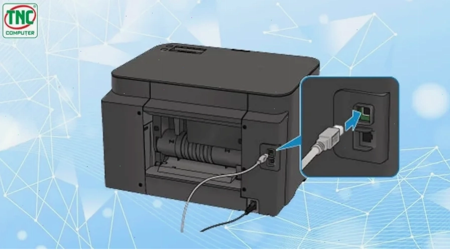 Kiểm tra lại cáp kết nối máy in