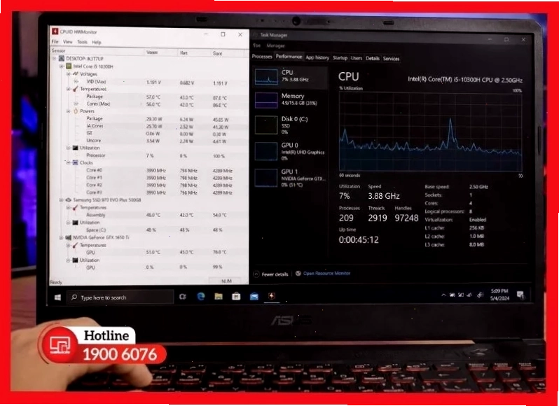 Kiểm tra nhiệt độ CPU và hệ thống tản nhiệt