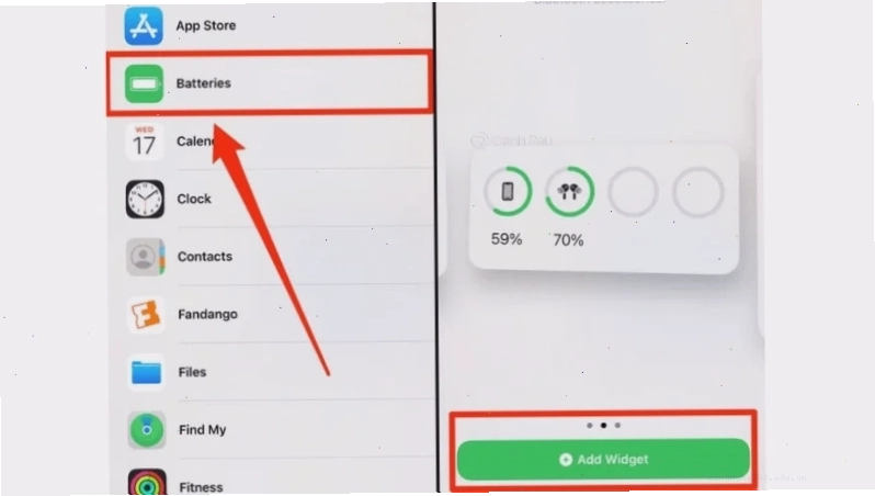 Kiểm tra pin Airpod