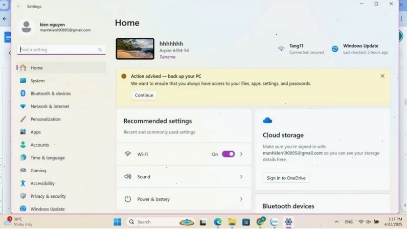 Kiểm tra xem biểu tượng Wi-Fi có bị ẩn không