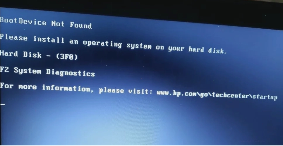 Lời khuyên chuyên gia về lỗi boot device not found hard disk (3f0)