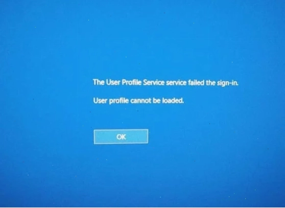 Lỗi user profile cannot be loaded Win 10 thường gặp