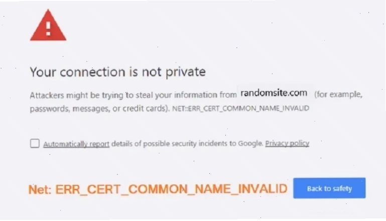 Lỗi Your connection is not private sẽ xuất hiện khi bạn bị chặn truy cập website