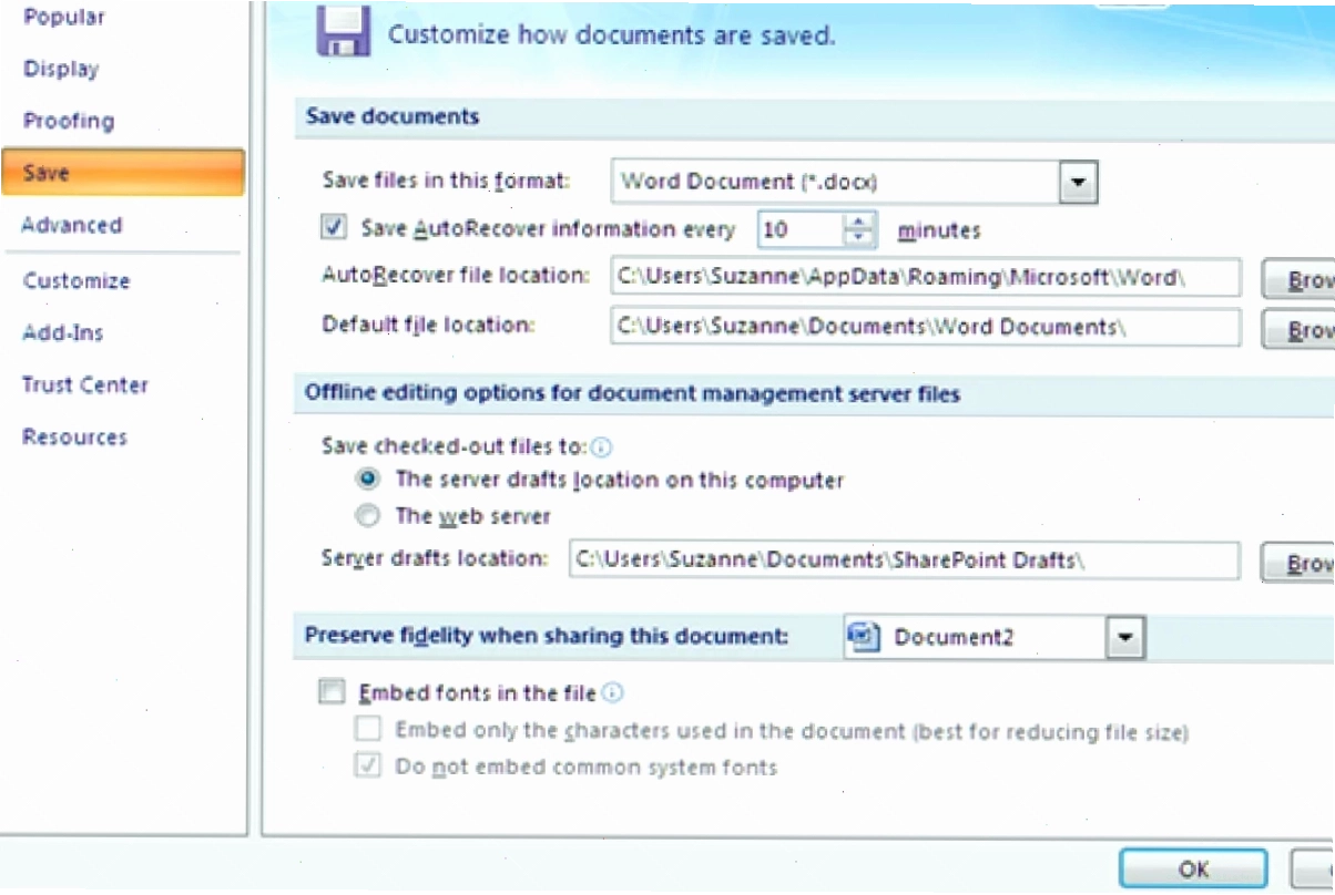 Lưu file Word đuôi .doc để hạn chế lỗi dính chữ