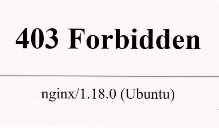 Màn hình hiển thị thông báo lỗi 403 Forbidden