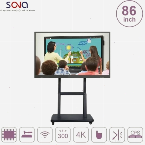 Màn hình tương tác 86 inch với kết nối DisplayPort