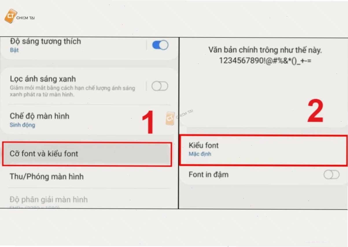 Minh họa lỗi font chữ trong Word trên điện thoại