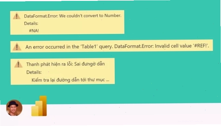 Minh họa lỗi hiển thị chung chung trong Power Query