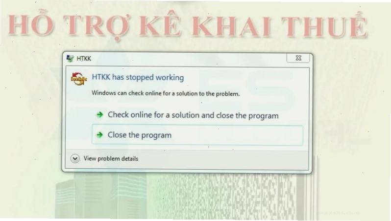 Người dùng khắc phục lỗi HTKK bị thoát ra trên máy tính