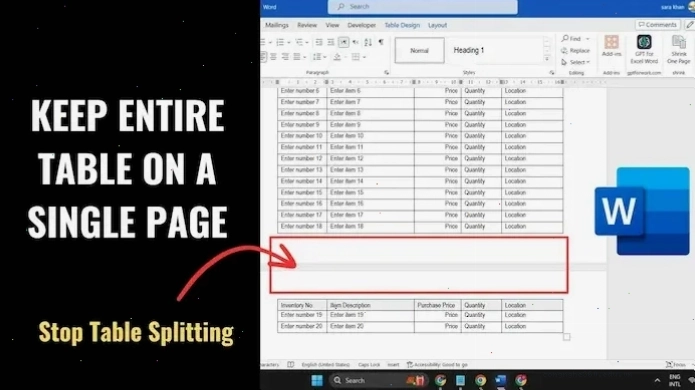 Nguyên Nhân Bảng Bị Nhảy Trang Trong Word