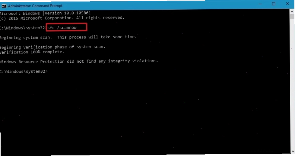 Nhập lệnh vào Command Prompt để khắc phục sự cố Windows