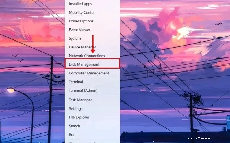 Sử dụng Disk Management để tạo phân vùng mới