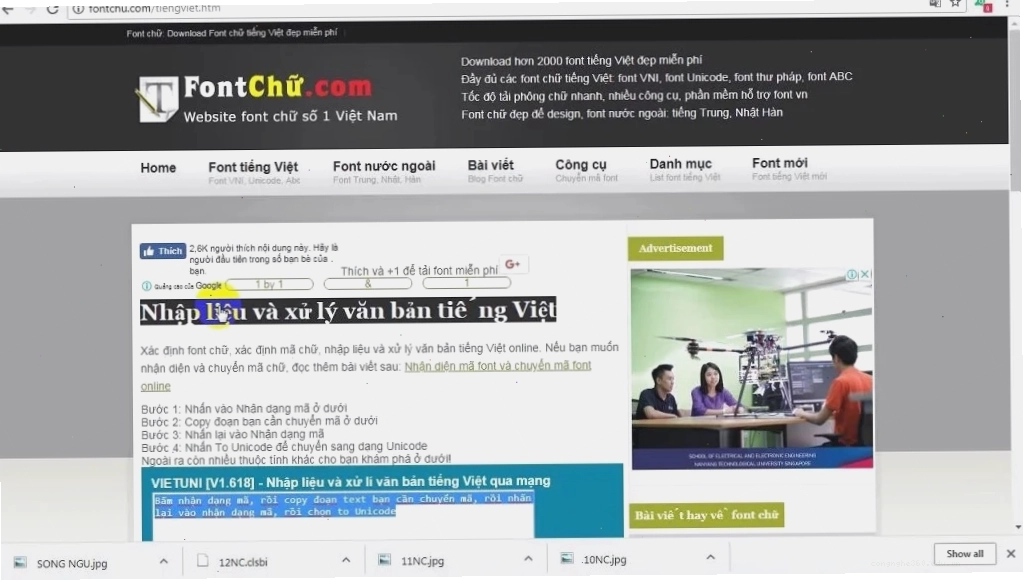 sửa file word bi loi font online