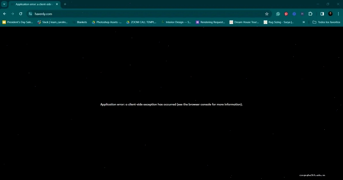 Sửa lỗi application error a client side exception has occurred với giao diện trang web báo lỗi