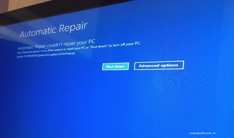 Sửa lỗi preparing automatic repair windows 11
