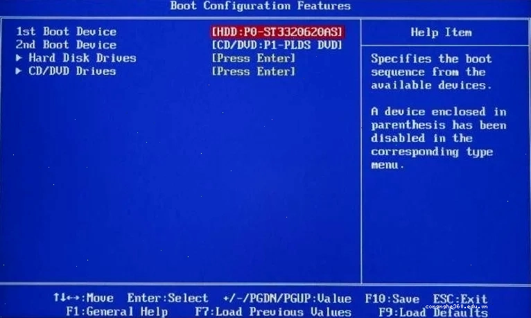 Sửa lỗi reboot and select proper boot device trên laptop do nguyên nhân thiết lập sai trong BIOS
