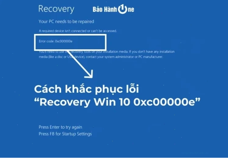 Sửa lỗi recovery Win 10 0xc00000e bằng Command Prompt