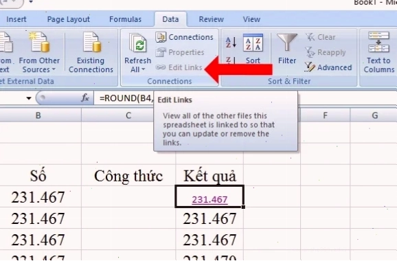Sửa lỗi update value trong Excel 2010 bằng cách loại bỏ khoảng trắng
