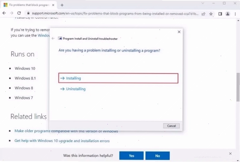 Sửa lỗi Windows installer Win 10 bằng quyền quản trị viên
