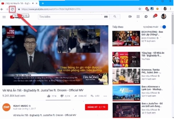 Sửa lỗi youtube không xem được trên máy tính bằng cách khởi động lại thiết bị