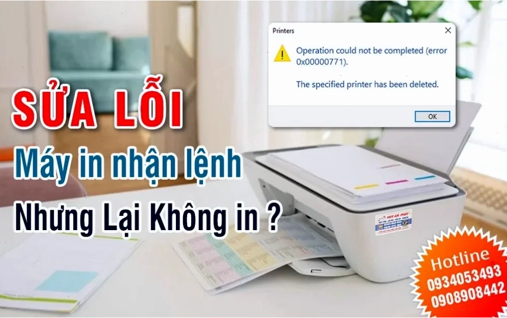 Sửa máy in nhận lệnh nhưng lại không in được