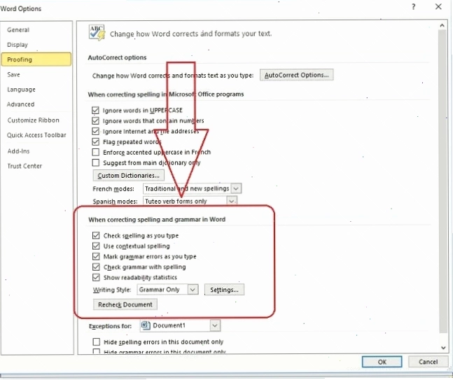 Tắt tự động kiểm tra lỗi chính tả trên Windows 10 trên Microsoft Office